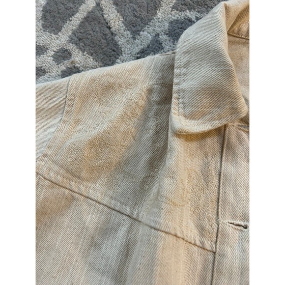 Polagram Cream Embroidered Cropped Shacket - Picture 3 of 4